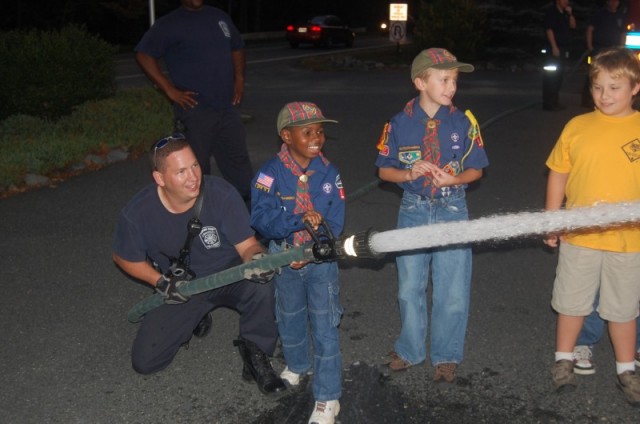 A photo for the new Mrs. G - a photo of her husband with Cub Scouts